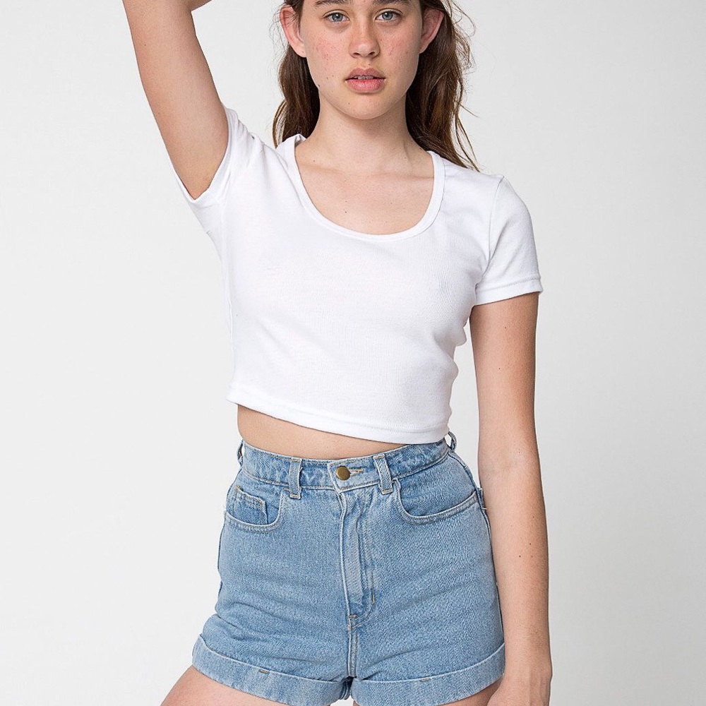 American Apparel Baby Rib Crop Top